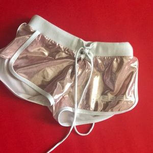 A pair of tracking shorts